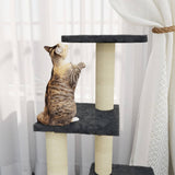 Vidaxl kattenmeubel met sisal krabpalen 92 cm donkergrijs - afbeelding 3