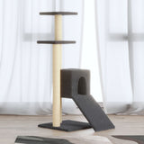 Vidaxl kattenmeubel met sisal krabpalen 92 cm donkergrijs - afbeelding 1