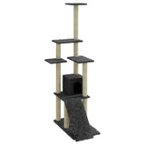 Vidaxl kattenmeubel met sisal krabpalen 155 cm donkergrijs - afbeelding 2