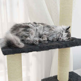 Vidaxl kattenmeubel met sisal krabpalen 155 cm donkergrijs - afbeelding 3
