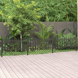 Vidaxl hek met palen 3 st 614x80 cm hkc - afbeelding 1