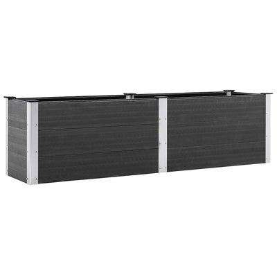 Vidaxl plantenbak verhoogd 200x50x54 cm hkc grijs