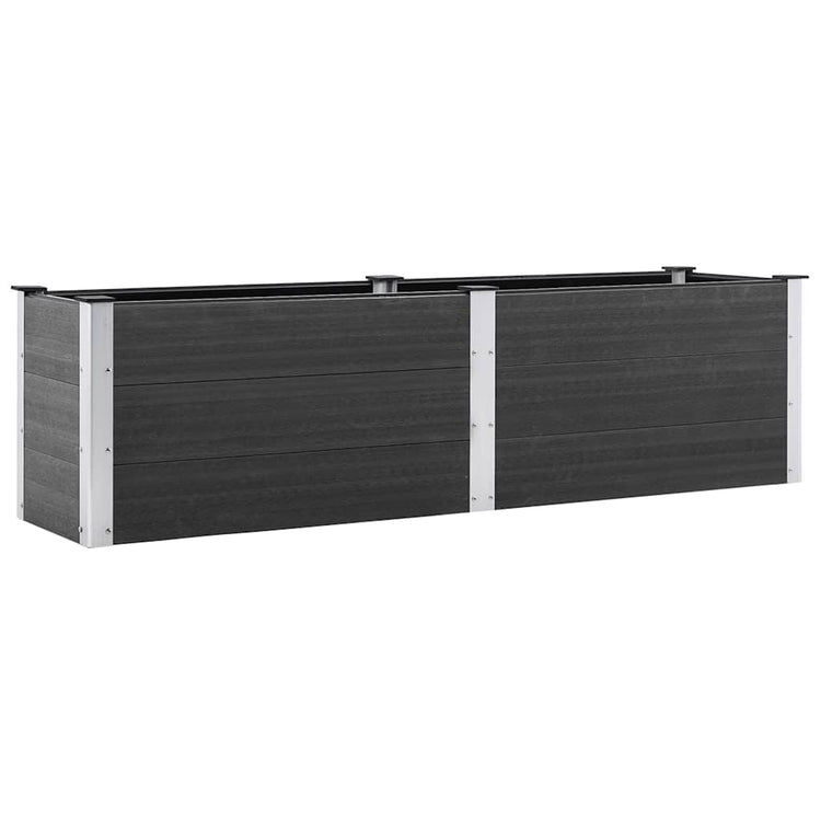 Vidaxl plantenbak verhoogd 200x50x54 cm hkc grijs