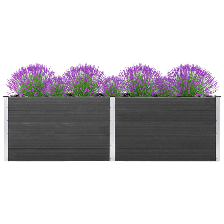 VidaXL Plantenbak verhoogd 200x50x91 cm HKC grijs