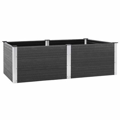Vidaxl plantenbak verhoogd 200x100x54 cm hkc grijs