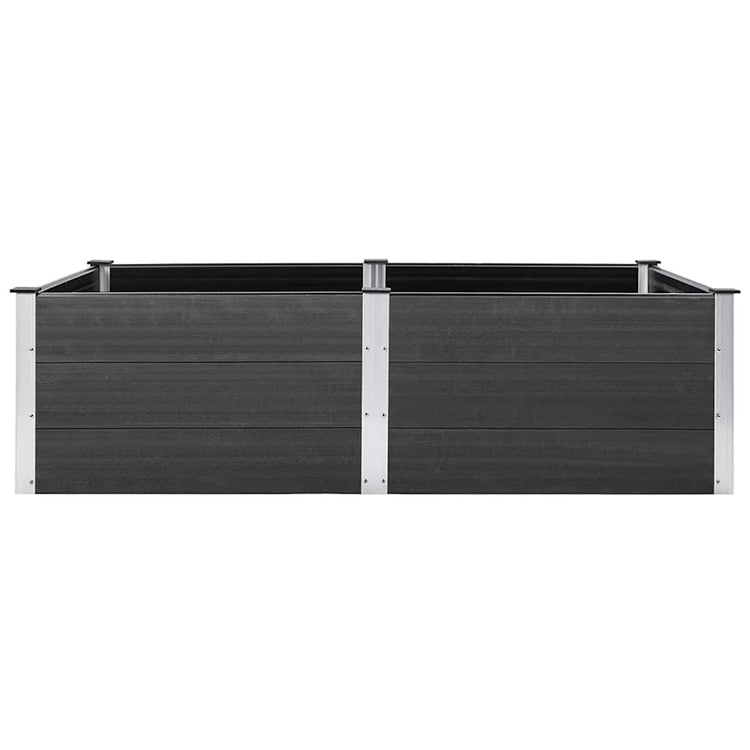 Vidaxl plantenbak verhoogd 200x100x54 cm hkc grijs