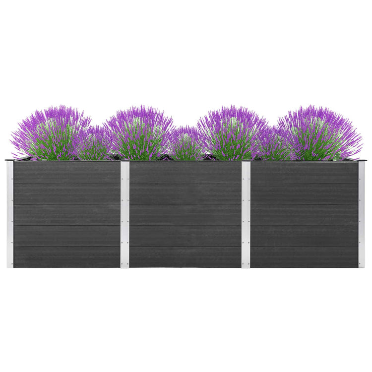 VidaXL Plantenbak verhoogd 300x50x91 cm HKC grijs