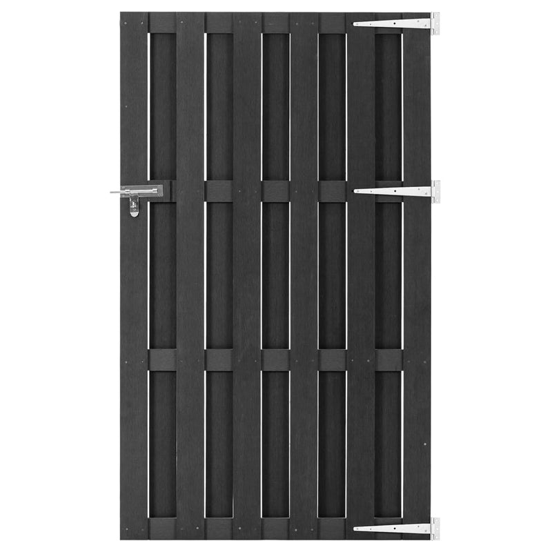 Vidaxl poort 100x180 cm hkc grijs