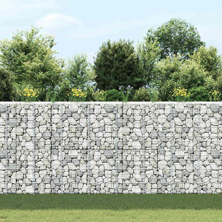 Vidaxl schanskorf plantenbakken 3 st verhoogd 30x30x100 cm ijzer