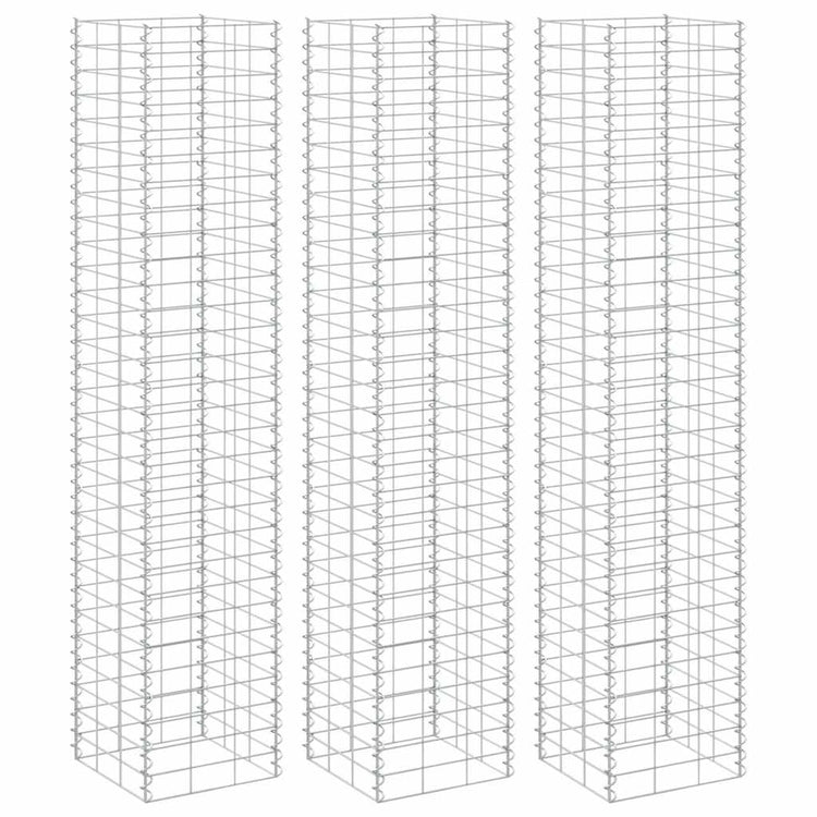 Vidaxl schanskorf plantenbakken 3 st verhoogd 30x30x150 cm ijzer