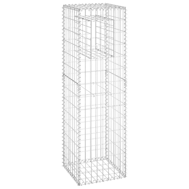 Vidaxl schanskorf paal 40x40x140 cm ijzer