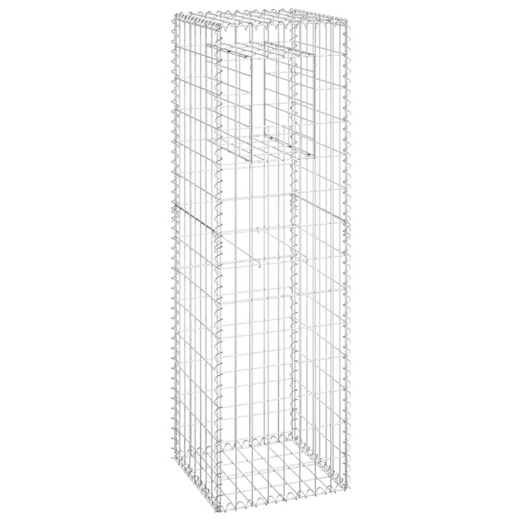 Vidaxl schanskorf palen 2 st 40x40x140 cm ijzer