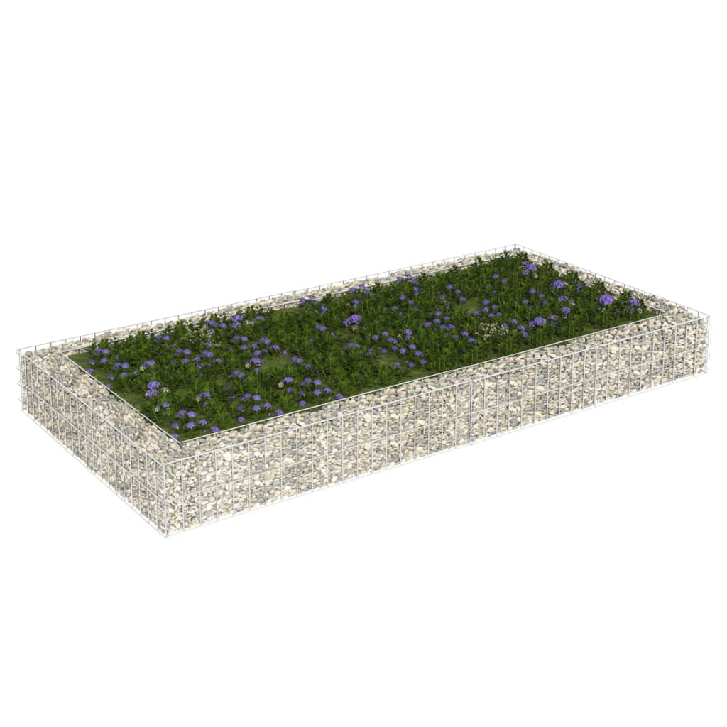 Vidaxl gabion plantenbak verhoogd 200x100x20 cm gegalvaniseerd staal