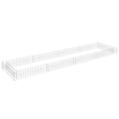Vidaxl gabion plantenbak verhoogd 400x100x20 cm gegalvaniseerd staal