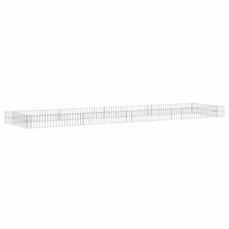 Vidaxl gabion plantenbak verhoogd 400x100x20 cm gegalvaniseerd staal