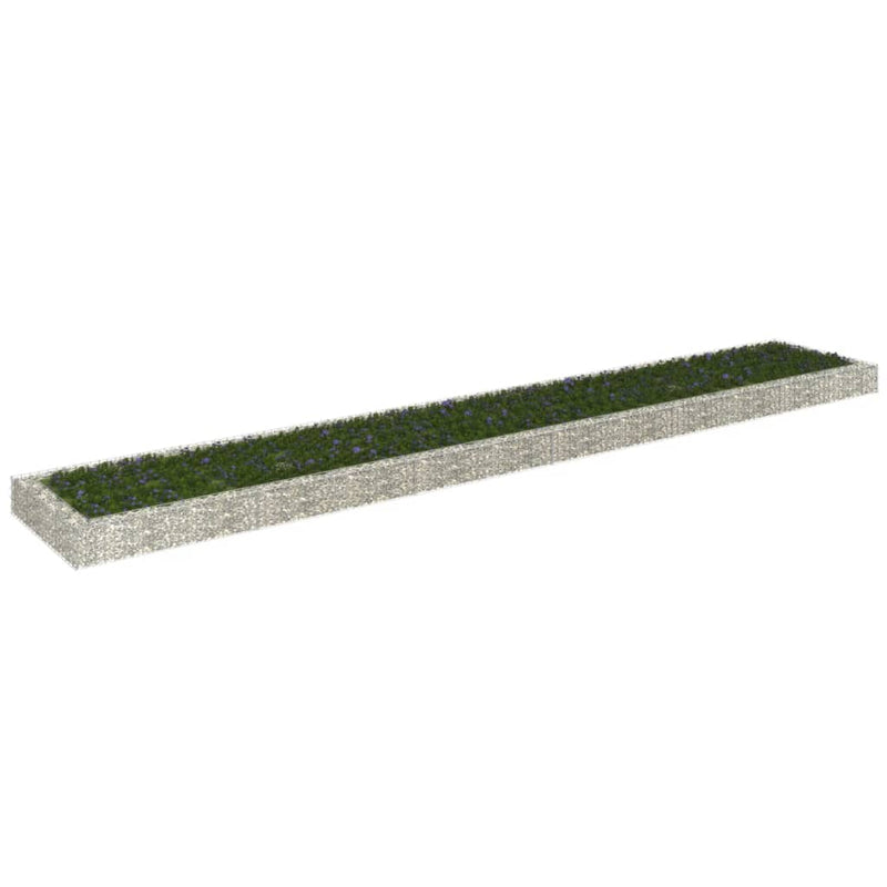 Vidaxl gabion plantenbak verhoogd 600x100x20 cm gegalvaniseerd staal