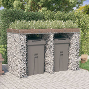 VidaXL Schanskorf voor vuilnisbak 192x91x120 cm gegalvaniseerd ijzer - afbeelding 1