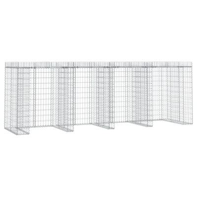 VidaXL Schanskorf voor vuilnisbak 350x91x120 cm gegalvaniseerd ijzer