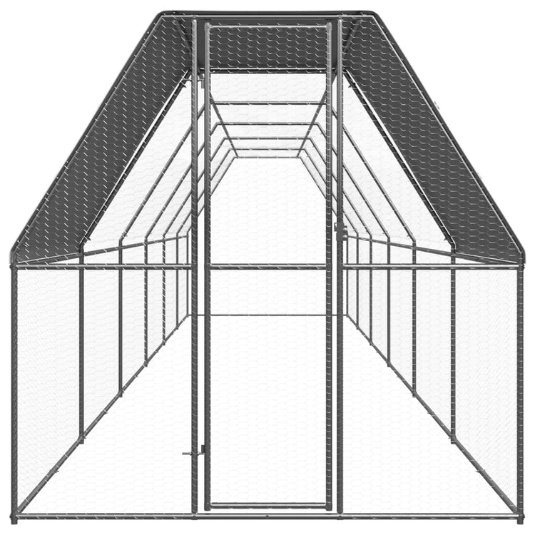 VidaXL Kippenhok 2x12x2 m gegalvaniseerd staal