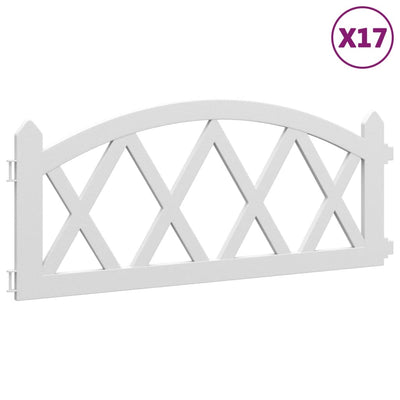 Vidaxl gazonranden 17 st 10 m polypropeen wit