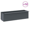 Vidaxl bloembakken voor europallets 12 st 36x13,5x9,5 cm pp grijs