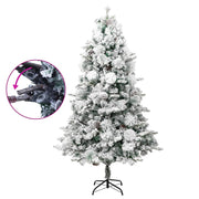 Vidaxl kerstboom met led en dennenappels en sneeuw 195 cm pvc en pe - afbeelding 3