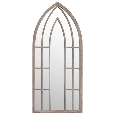 Vidaxl tuinspiegel 100x45 cm ijzer zandkleurig