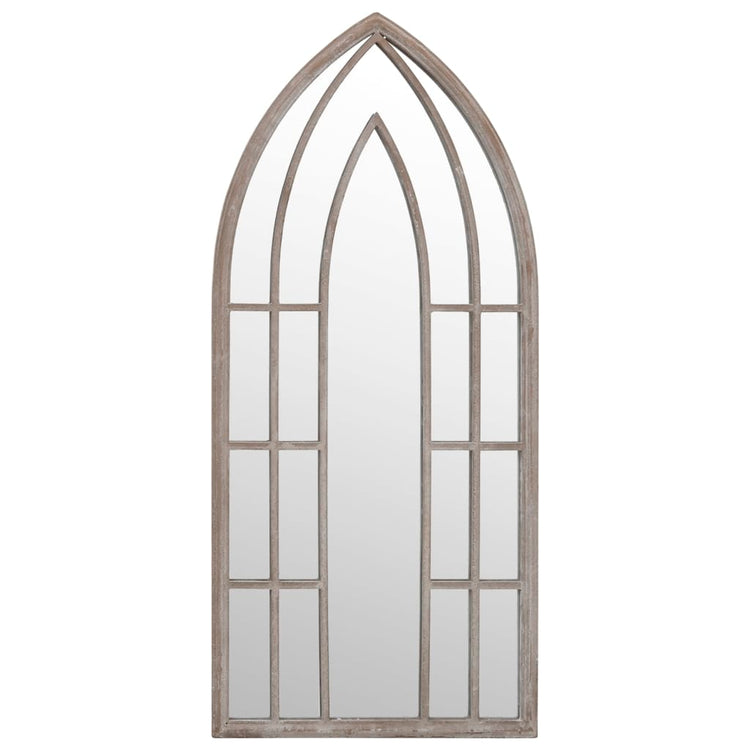 Vidaxl tuinspiegel 100x45 cm ijzer zandkleurig