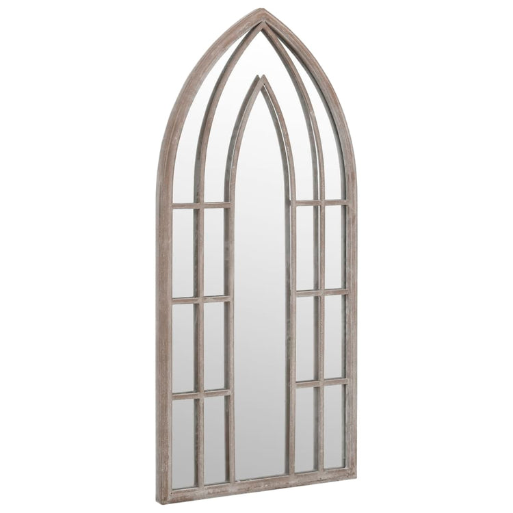 Vidaxl tuinspiegel 70x30 cm ijzer zandkleurig
