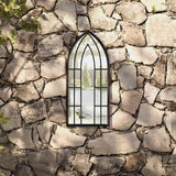 Vidaxl tuinspiegel 70x30 cm ijzer zwart - afbeelding 1