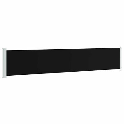 Vidaxl tuinscherm uittrekbaar 117x614 cm zwart