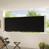 Vidaxl tuinscherm uittrekbaar 117x600 cm zwart