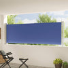 Vidaxl tuinscherm uittrekbaar 117x600 cm blauw