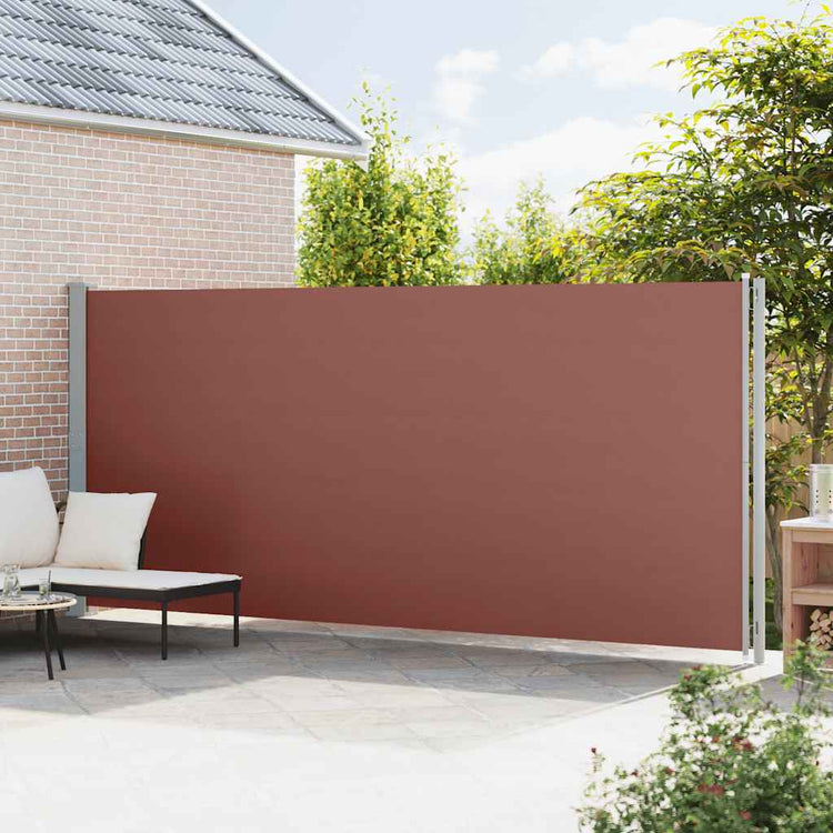 Vidaxl tuinscherm uittrekbaar 200x614 cm bruin