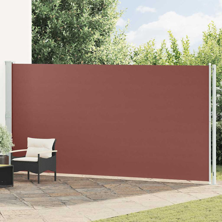 Vidaxl tuinscherm uittrekbaar 200x614 cm bruin