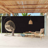 Vidaxl tuinscherm uittrekbaar 220x600 cm zwart - afbeelding 1