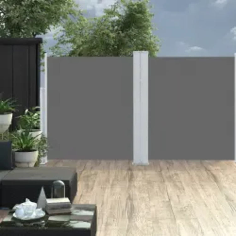 Vidaxl windscherm uittrekbaar 160x600 cm antracietkleurig