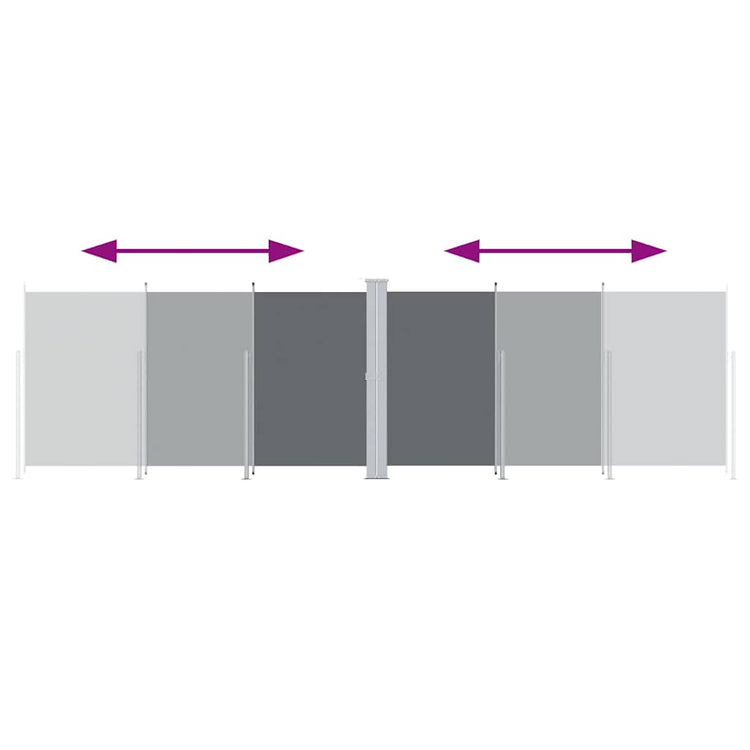 Vidaxl windscherm uittrekbaar 180x600 cm antracietkleurig