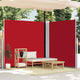 Vidaxl windscherm uittrekbaar 220x600 cm rood