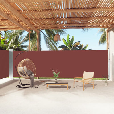 Vidaxl windscherm uittrekbaar 180x1000 cm bruin