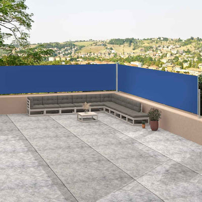 Vidaxl windscherm uittrekbaar 117x1200 cm blauw