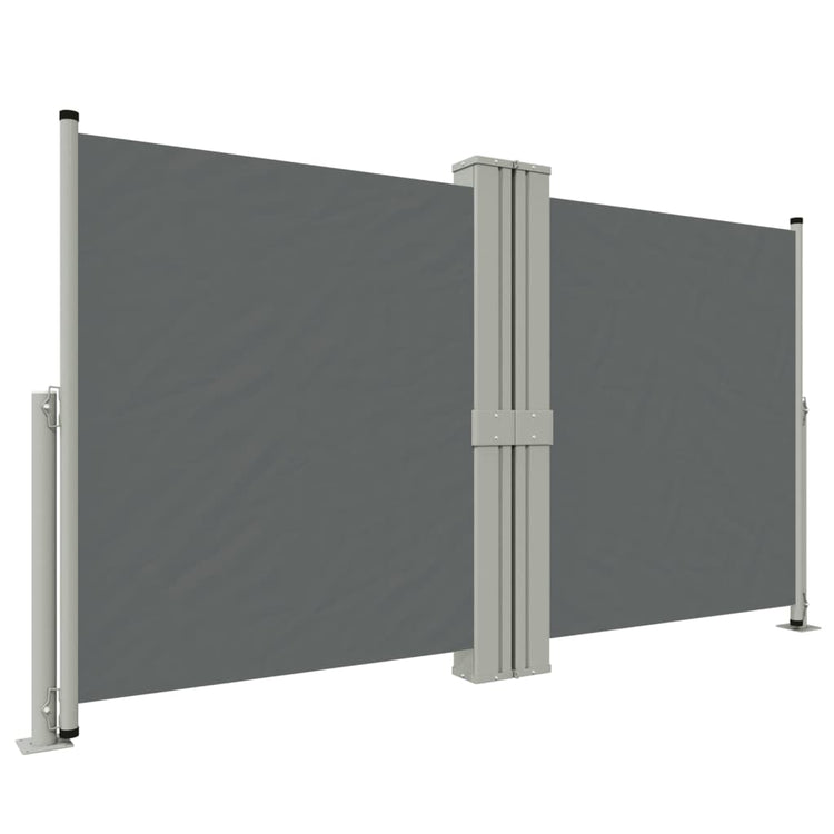 VidaXL Windscherm uittrekbaar 140x1200 cm antracietkleurig