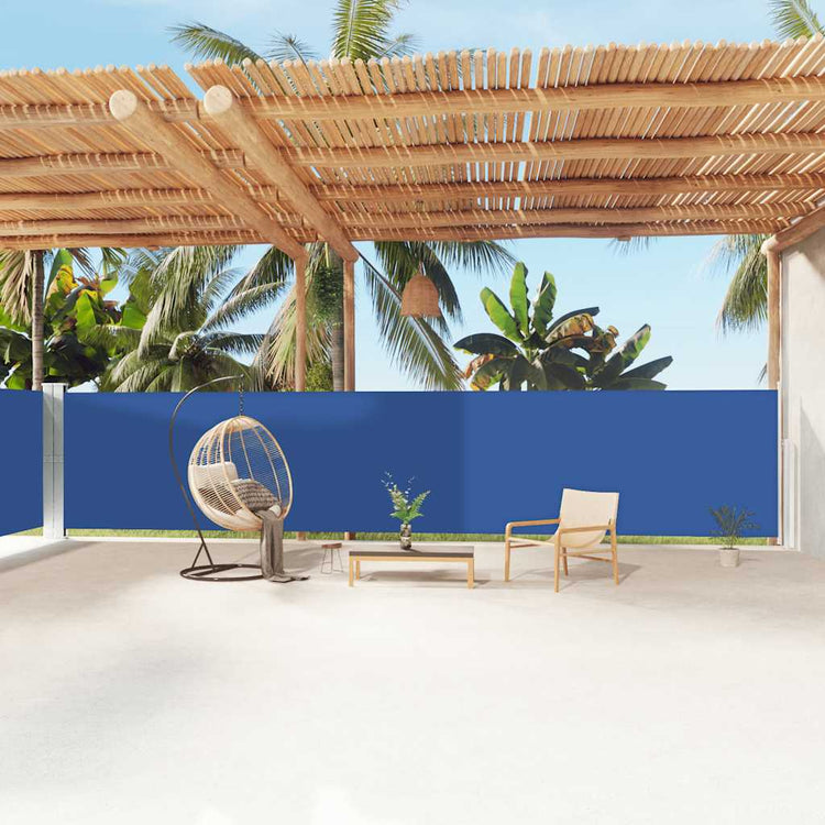 Vidaxl windscherm uittrekbaar 160x1200 cm blauw