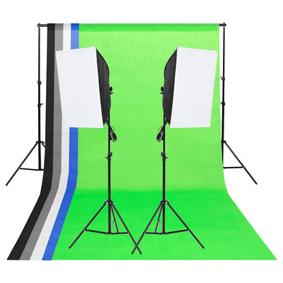 Vidaxl studioverlichtingsset met achtergronden en softboxen