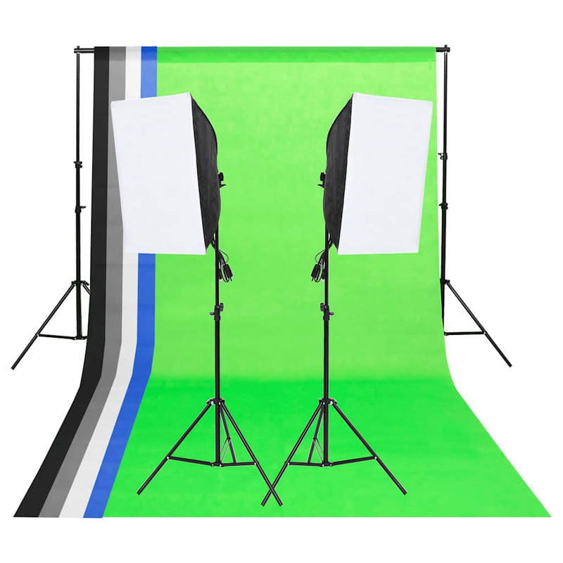 Vidaxl studioverlichtingsset met achtergronden en softboxen