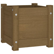 Vidaxl plantenbak 31x31x31 cm massief grenenhout honingbruin - afbeelding 2