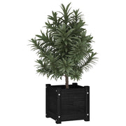 Vidaxl plantenbak 31x31x31 cm massief grenenhout zwart - afbeelding 3