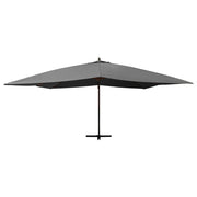 Vidaxl zweefparasol met houten paal 400x300 cm antracietkleurig - afbeelding 3