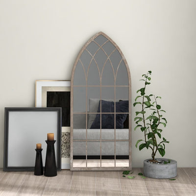 Vidaxl spiegel 100x45 cm ijzer zandkleurig