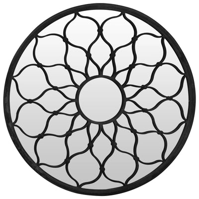 Vidaxl spiegel rond 40x3 cm ijzer zwart